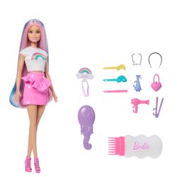 BARBIE FAB - POUPÉE CHEVELURE ARC-EN-CIEL
